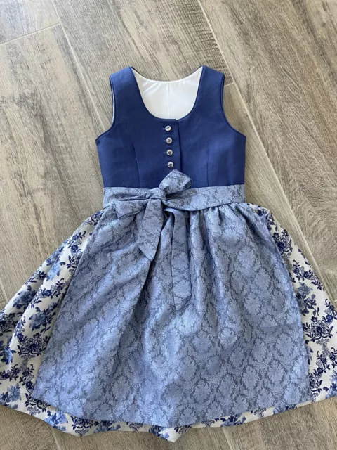 Kinder Dirndl Gr. 122 blau