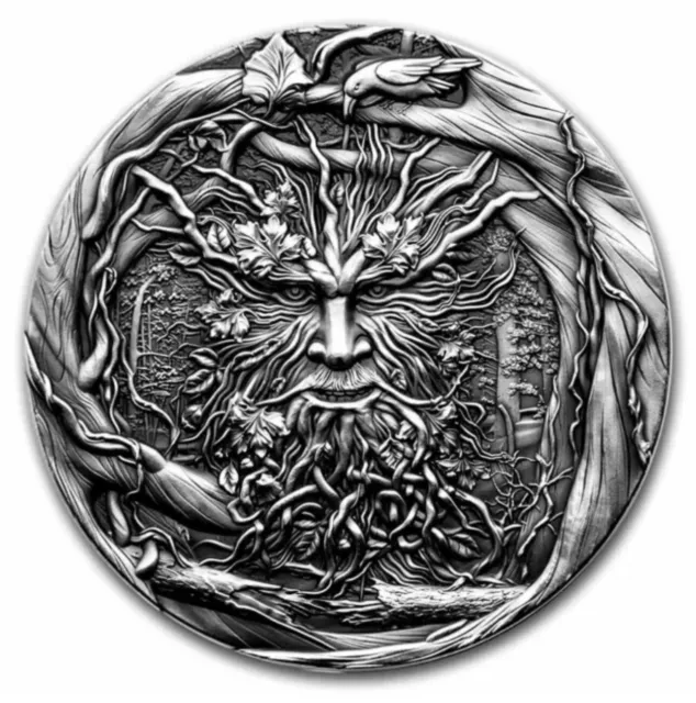2021 Niue 2 oz Antique Silver The Spirit Of The Forest