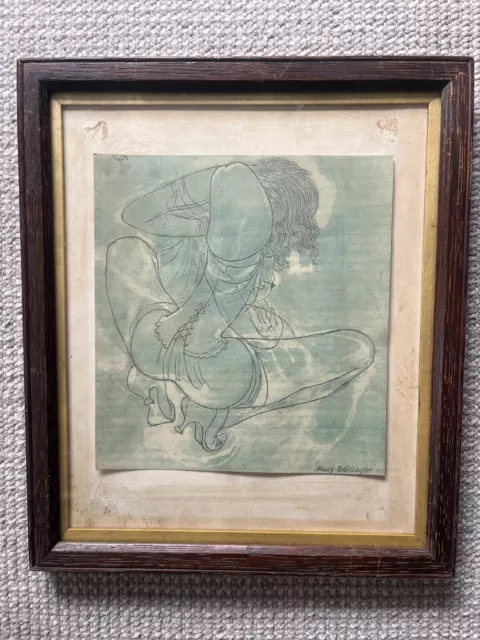 HANS BELLMER Erotic Artwork Framed (Original?) Signed