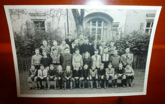 Alte Fotografie Oberschule Landshut Klasse 2c Jahrgang 1953/54