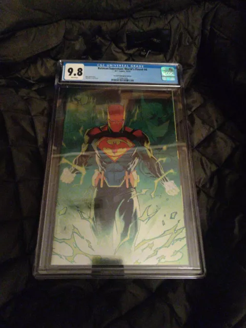 BATMAN SUPERMAN WORLDs FINEST #4 Mora Comic Cover 1:25 2nd print Foil CGC 9.8 WP