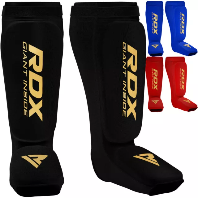 Muay Thai Shin Guards by RDX, Shin Pads for MMA and Kickboxing, Instep Protector