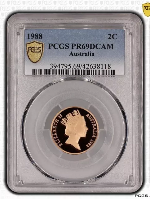 1988 2 Cent Coin Australian Decimal Coin PCGS Grade Proof PR69