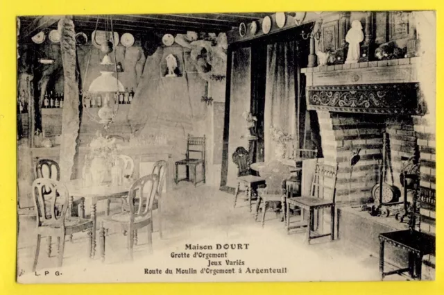 cpa FRANCE 95 - ARGENTEUIL Route du MOULIN d'ORGEMONT Grotte Jeux MAISON DOURT