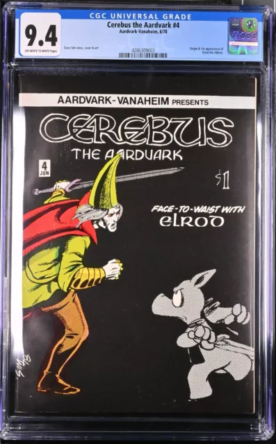 Cerebus The Aardvark #4 Cgc 9.4 - Ow/Wp - Nm - 1St Elrod - Dave Sim