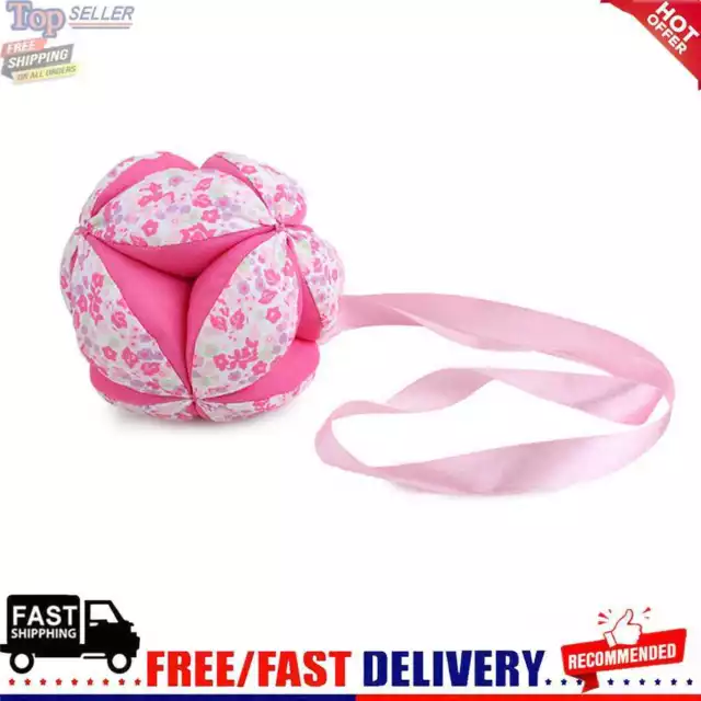 Infant Hand Catching Cloth Ball Crib Rattles Toy Soft Plush Toys (Pink)