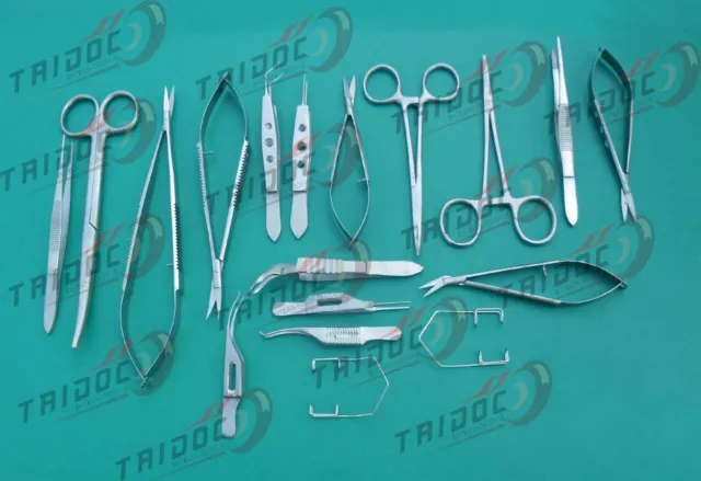 21 Pc Eye Micro Minor Surgery Surgical Opthalmic Instrument Student Set