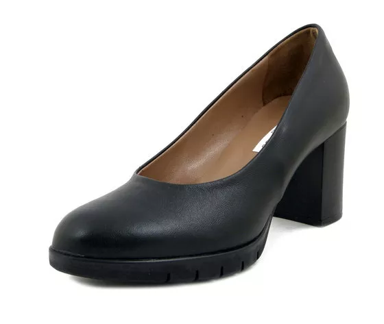 Scarpe nere con discount tacco largo e plateau