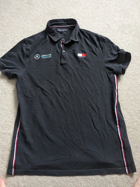 MERCEDES AMG PETRONAS F1 Team Issue Factory Polo Shirt Mens Large