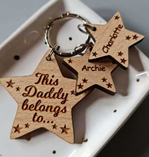 Personalised Mothers Day Gift Gifts For Him Keyring Daddy Grandad Uncle Dad
