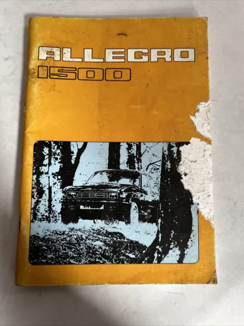 Austin Allegro 1500 - Drivers Handbook - 1978 - 8th Edition - AKD 8341