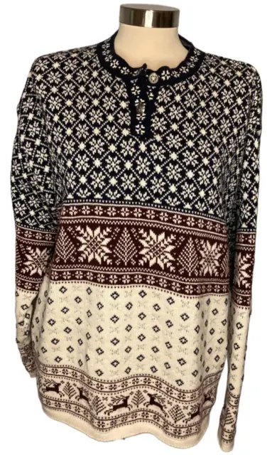 Chelsea Gardens Sweater Size XL - Fair Isle Winter Design - Multi Color
