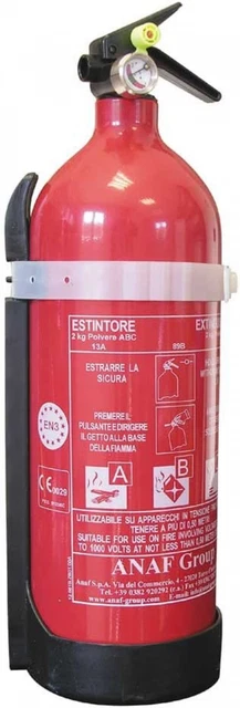 Cora 000126804 Extincteur à Poudre avec Support, 2 kg, Classe 8A 70B – C