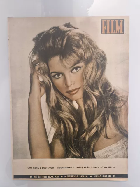 Brigitte Bardot  - A very rare newspaper from Poland 1958  (Full magazine )