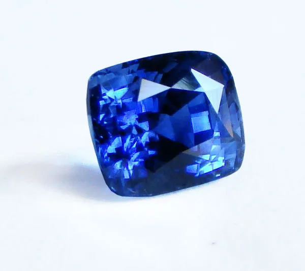 Lab Created Blue Sapphire Diffusion Cushion Faceted Loose Stones (7x7mm-12x12mm)