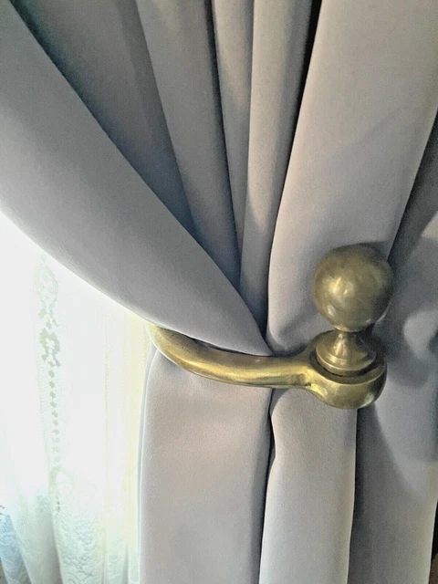 Antique Solid Brass Curtain Tie Backs