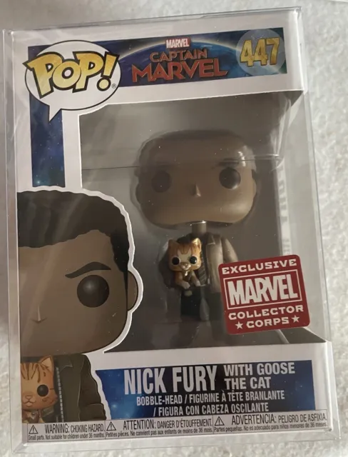 Funko Pop - Marvel Captain Marvel - Nick Fury with Goose the Cat - MCC Exclusive
