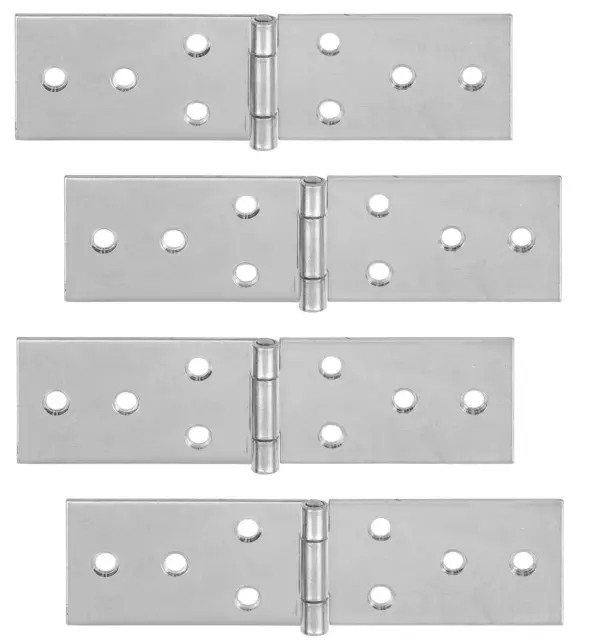 4x Banda de Mesa Bisagra para Atornillar Acero Inox Escuadra Portón Cinta Pared