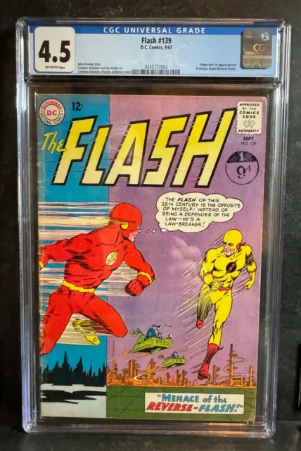 FLASH #139 - Ultra Rare - 1ST APPEARANCE of the REVERSE FLASH - CGC 4.5