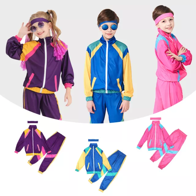 80s Jogginganzug Retro Vintage 80er Jahre Kostüm Jungen Mädchen Trainingsanzug 2
