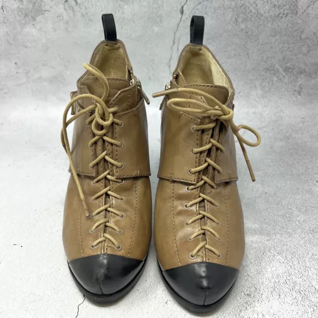 Alexander McQueen Leather boots size EU38(US8) UK 5.  Camel brown.