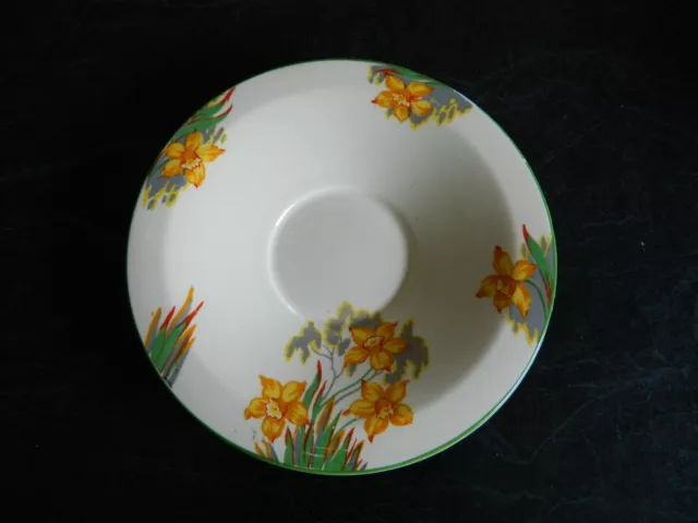 VTG BURLEIGH Ware ZENITH Art Deco Saucer Daffodils Pattern 1930s England