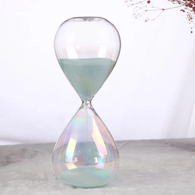 with Blue Sand 30 Min Sand Timer 7 Colorful Glass Sand Clock  Adult Kids