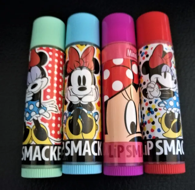 @* Lot Of 4  Disney Lip Smackers Minnie Mouse Balm / Gloss Collection*@Brand New