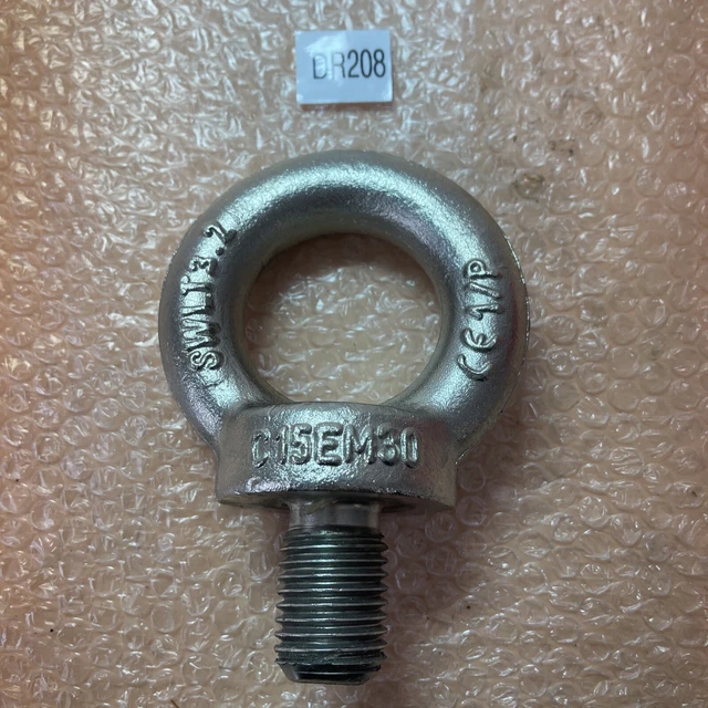 NEW NO BOX- Lifting Eyebolt Ring w/ Shoulder M30 Thread 3.2 Ton Capacity C15E