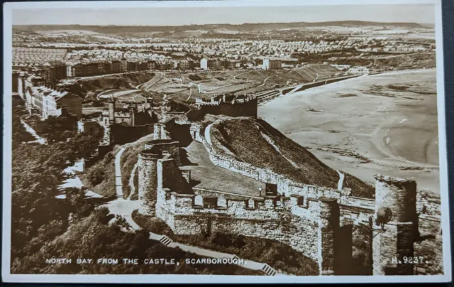 RPPC North Bay From The Castle, Scarborough, Yorkshire, Real Photo Postcard 1957