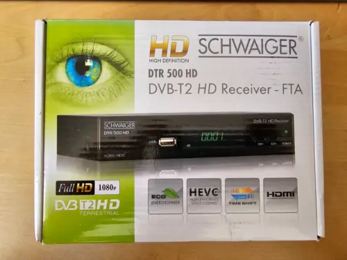 DTR 500 HD DVB-T2 HD Receiver FTA Digitalreceiver FULL HD 1080p - NEU