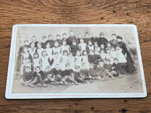 victorian photo -  group of school children . pembroke area ?