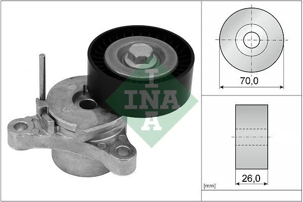 INA Tendeur de courroie courroie trapézoïdale à nervures 534 0666 10 26,00mm