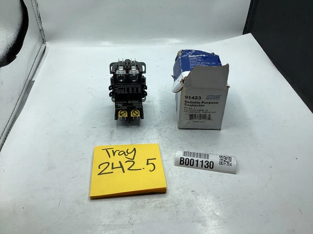 GENUINE MARS 91423, 40 Amp, 2 Pole, 240 Volt Definite Purpose Contactor