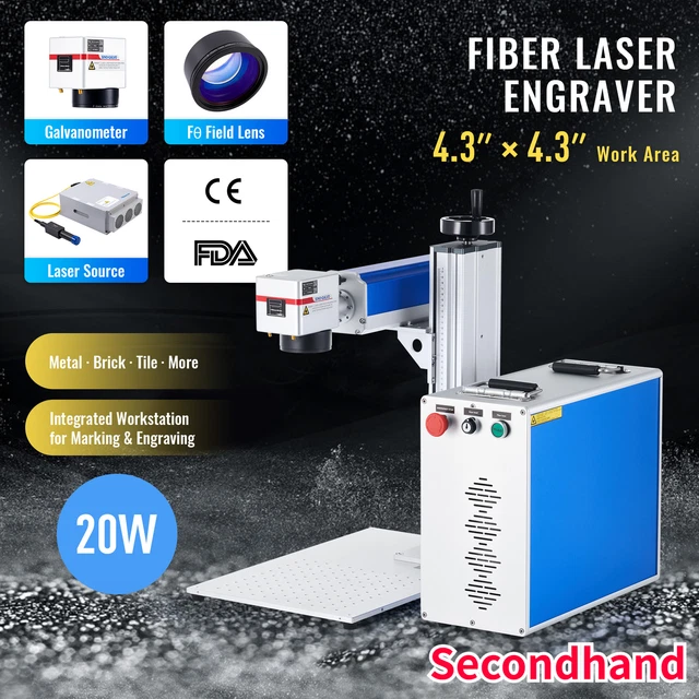 Secondhand 20W 4.3x4.3 Fiber Laser Engraver Marker Metal Marker Secondhand 20W 4.3x4.3 Fiber Laser Engraver Marker Metal Marker