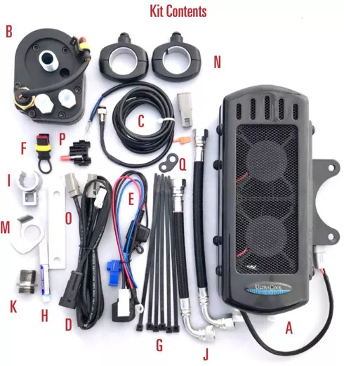 UltraCool Black Oil Cooler Kit 01-17 Harley-Davidson Softail FLST &amp; FXST