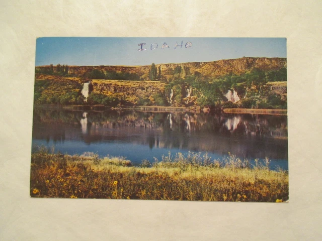 Idaho Postcard Thousand Springs Literally a wall of Water ID