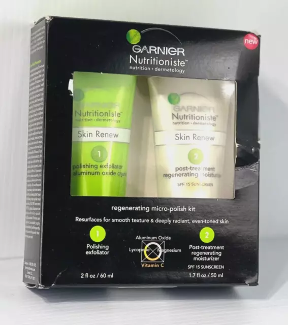 GARNIER Nutritioniste Regenerating MicroPolish Kit -Exfoliator+Moisturizer AS-IS