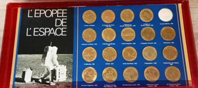 Plaque Publicitaire Shell L’Épopée de l'Espace médailles Manque Une Médaille
