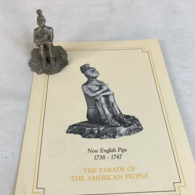 Saturday Evening Post Parade Of American People Pewter : "NEW ENGLISH PIPE" 1980