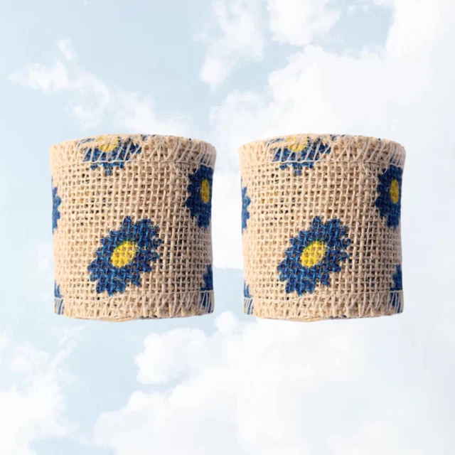 2x Jute Band Band für Handwerk Weihnachten Bogen Haar Zubehör Jute Band Rolle 4