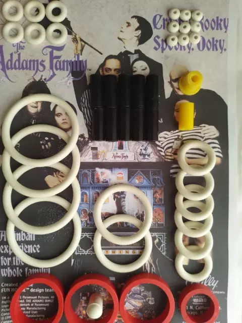 PINBALL BALLY-The Addams Family - ELASTIC KIT (Rubber, Gasket) pinball rubber