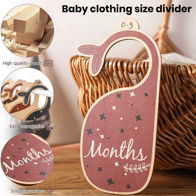 WOOD BABY CLOTHING Dividers Whale Themed Size Adorable Shape Closet 15