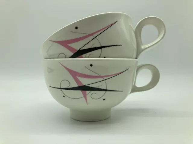 HARLEQUIN Pattern Cups x 2; Hallcraft by Eva Zeisel