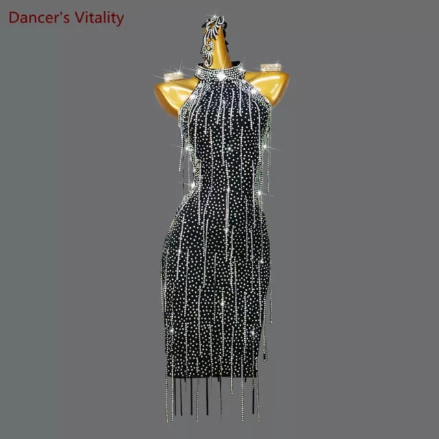 Latin Dance Professional Dress Latin Dancing Competition Senior Tassel Dresses