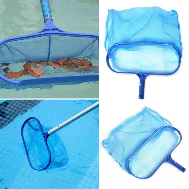 Swimming Pool Leaf Skimmer Deep Net Rake Pond Spas Hot Tub Debris Cleaning Tool