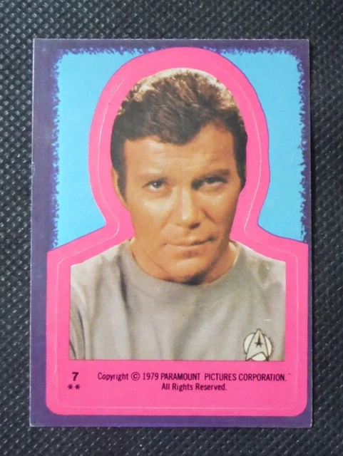 1979 Topps Star Trek The Motion Picture Captain James T. Kirk Sticker Card #7