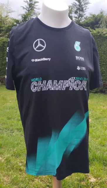 Mercedes Benz AMG Petronas F1 Formula 2014-2015 World Champion T-shirt Size XL