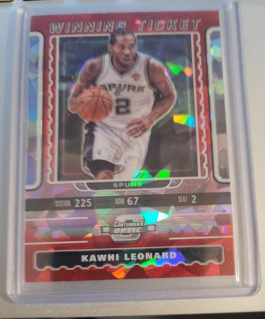 2019-20 Contenders Optic Kawhi Leonard Red Cracked Ice Winning Ticket #1
