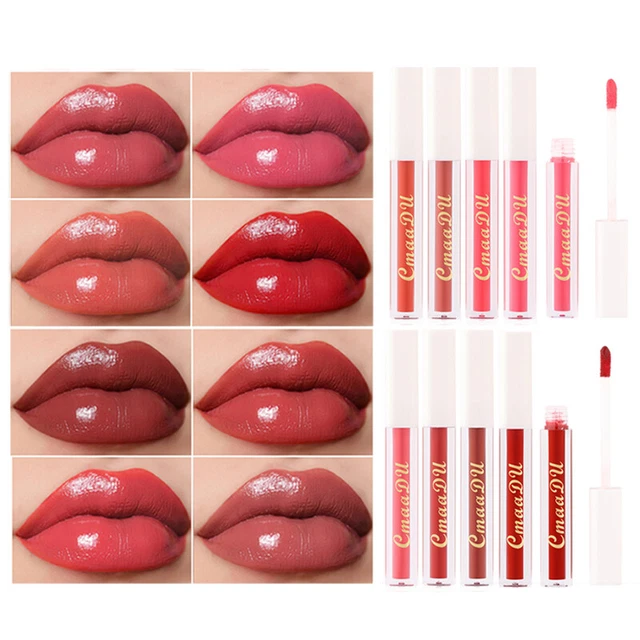Lápiz labial líquido crema brillo labial maquillaje belleza esmaltado larga duración impermeable